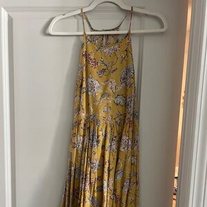 Floral Yellow Mini Dress